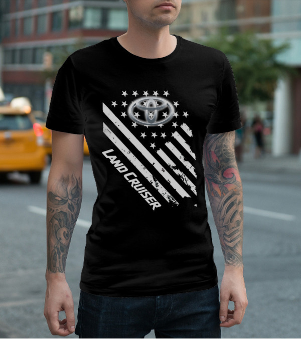 Toyota Land Cruiser American Flag Style T-Shirt