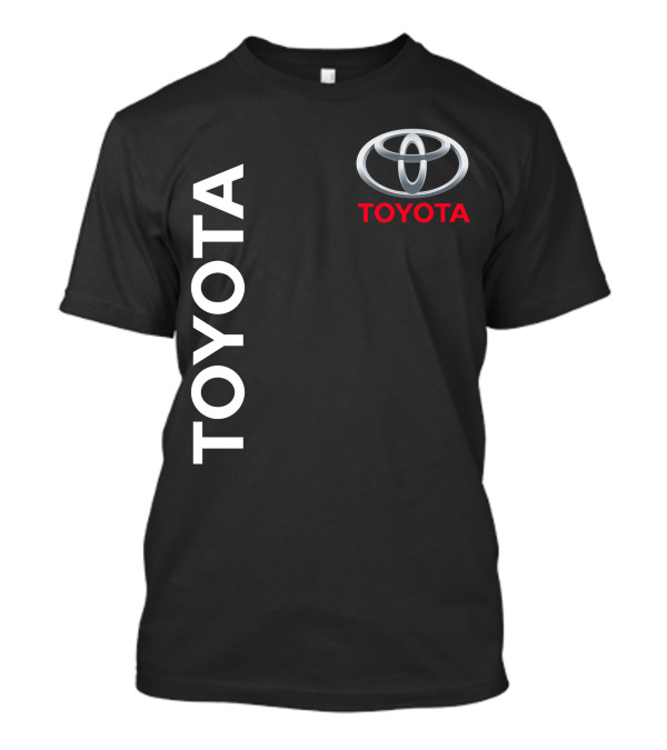 Toyota Logo With White Text Vertical Alignment T-Shirt