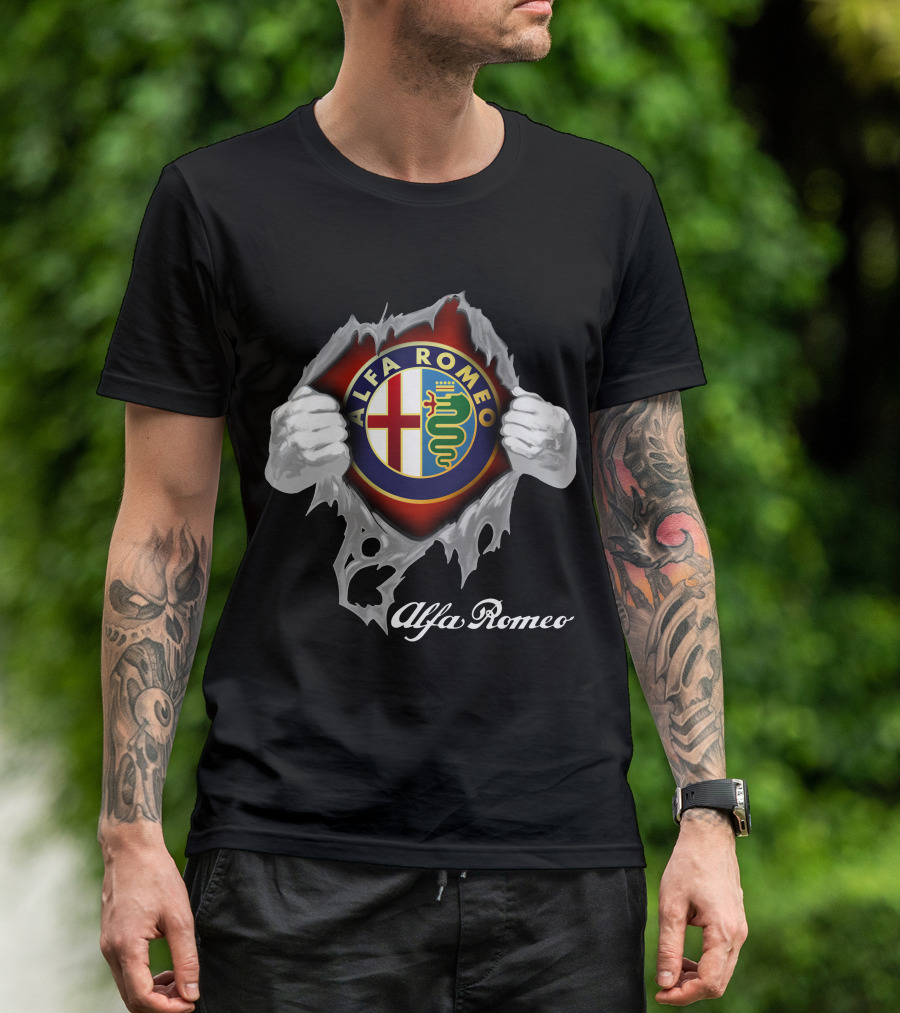Alfa Romeo Logo With Tearaway Effect T-Shirt