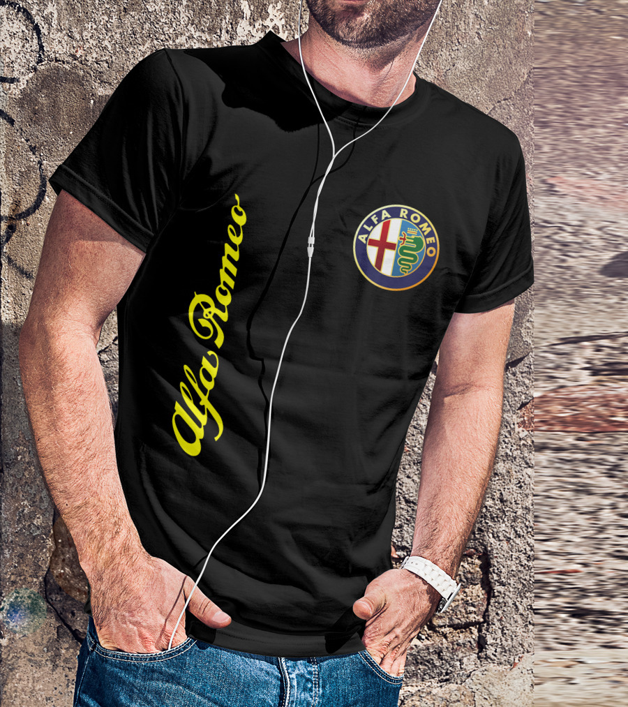 Alfa Romeo Classic Car Logo And Name T-Shirt