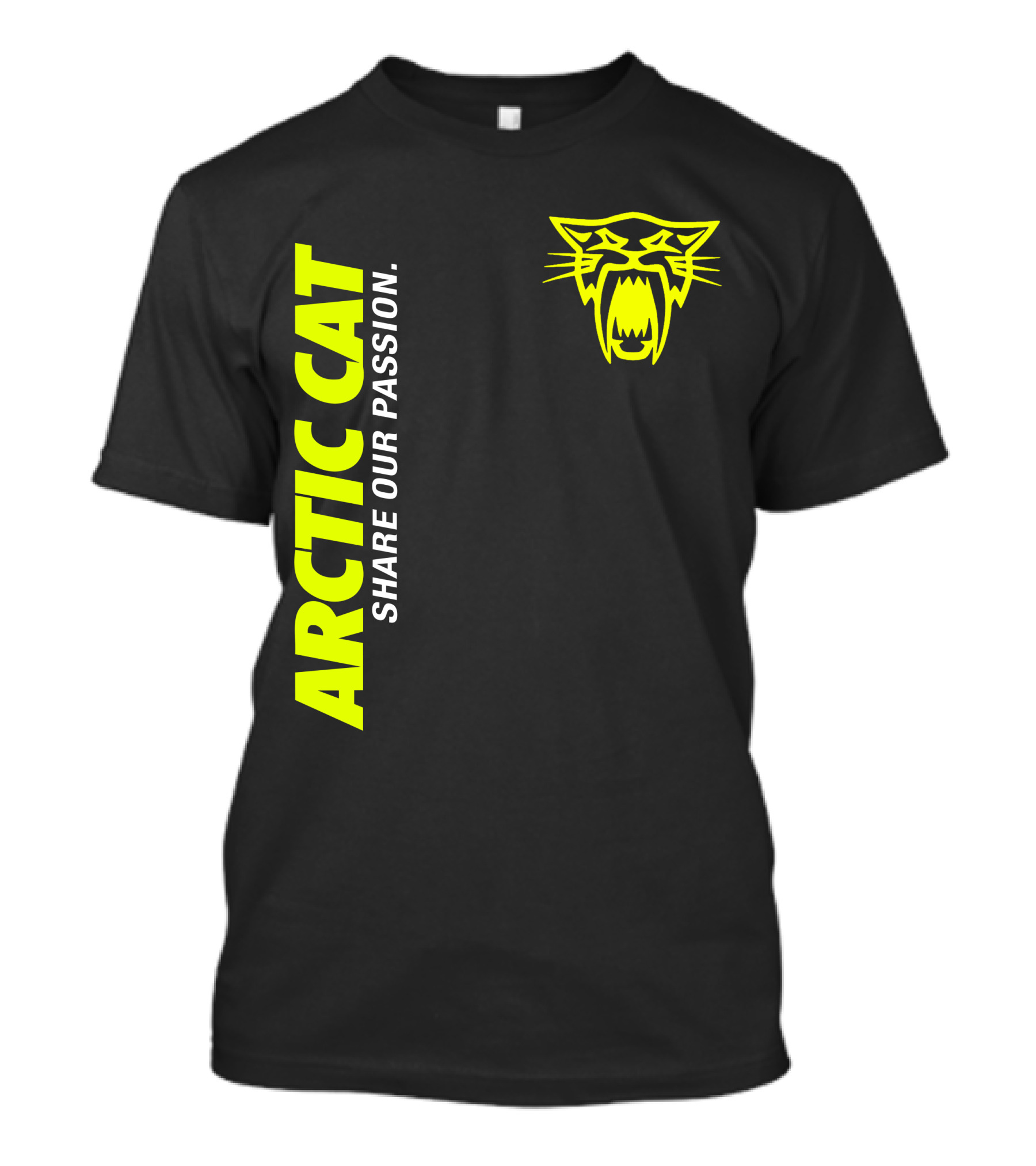Arctic Cat Share Our Passion Neon Cat T-Shirt