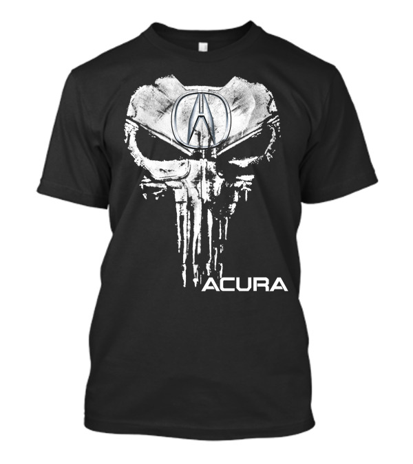 Acura Logo Skull Punisher Style T-Shirt