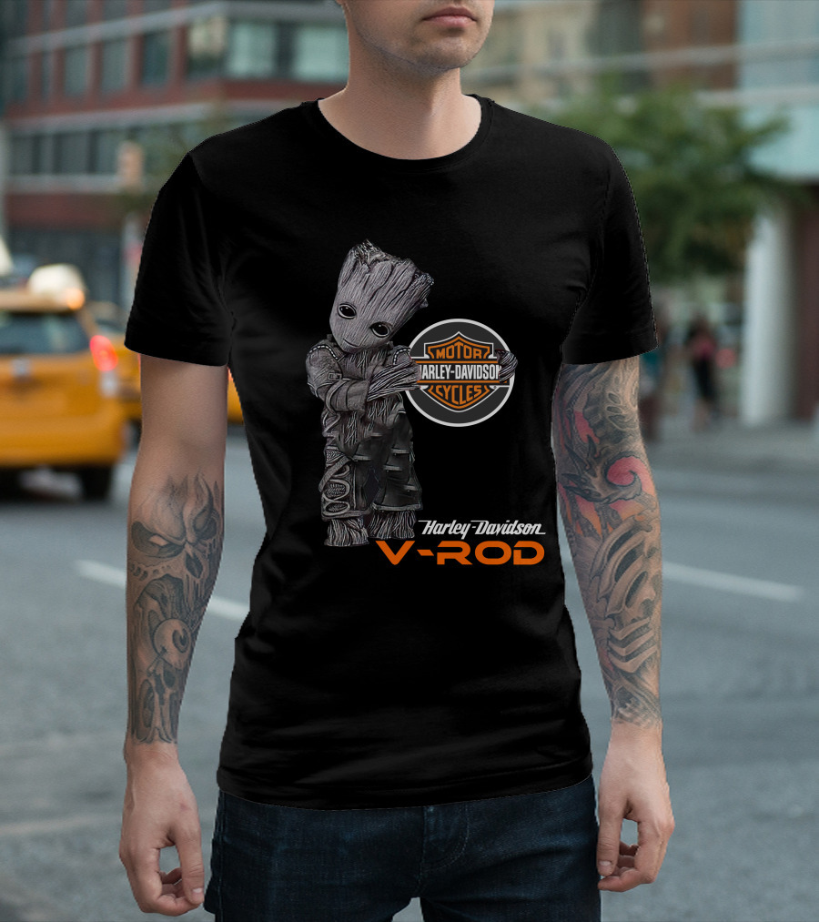 Harley Davidson V-Rod Groot Guardians Motorcycles T-Shirt