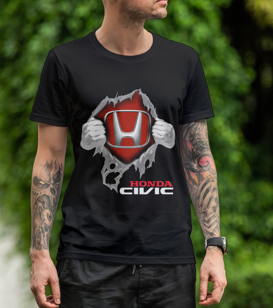 Honda Civic 08 Emblem Burst T-Shirt
