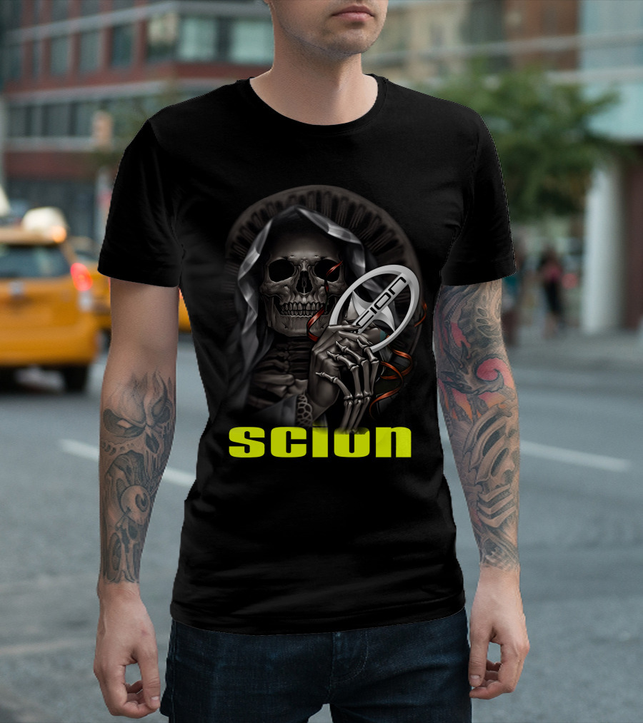 Scion Grim Reaper Skull Holding T-Shirt