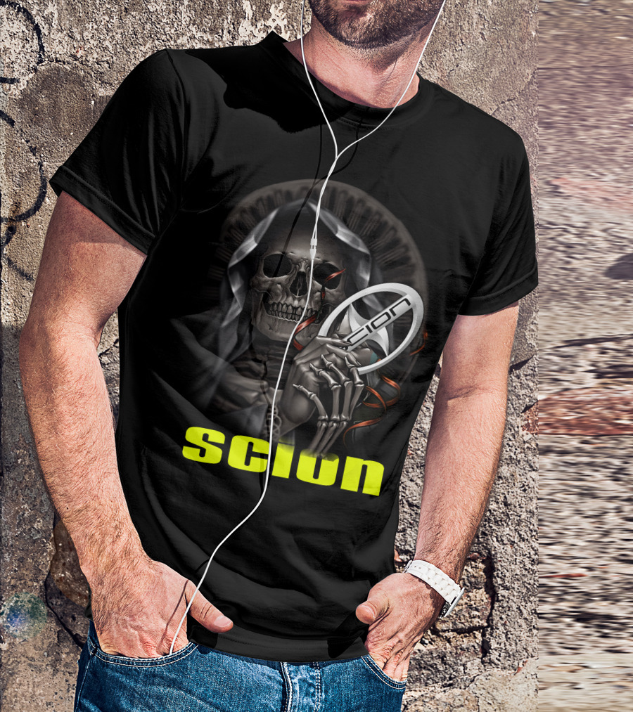 Scion Grim Reaper Skull Holding T-Shirt