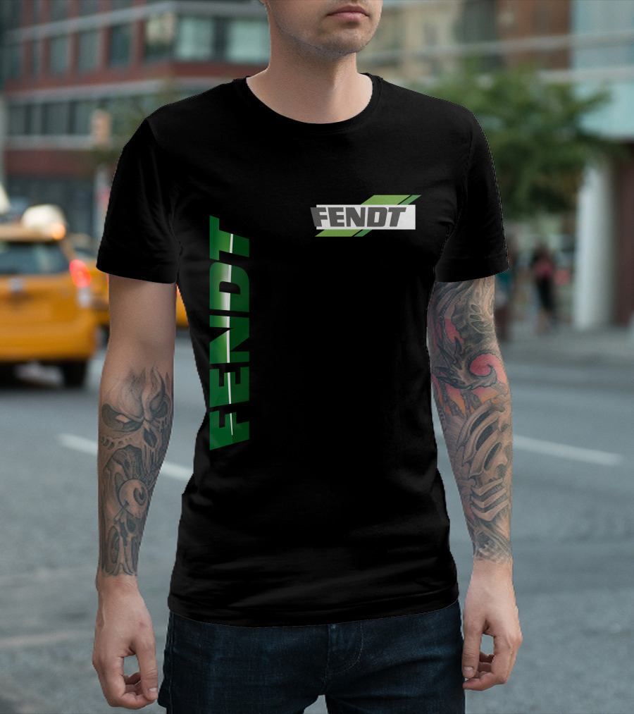 Fendt 01 Vertical And Diagonal Green T-Shirt