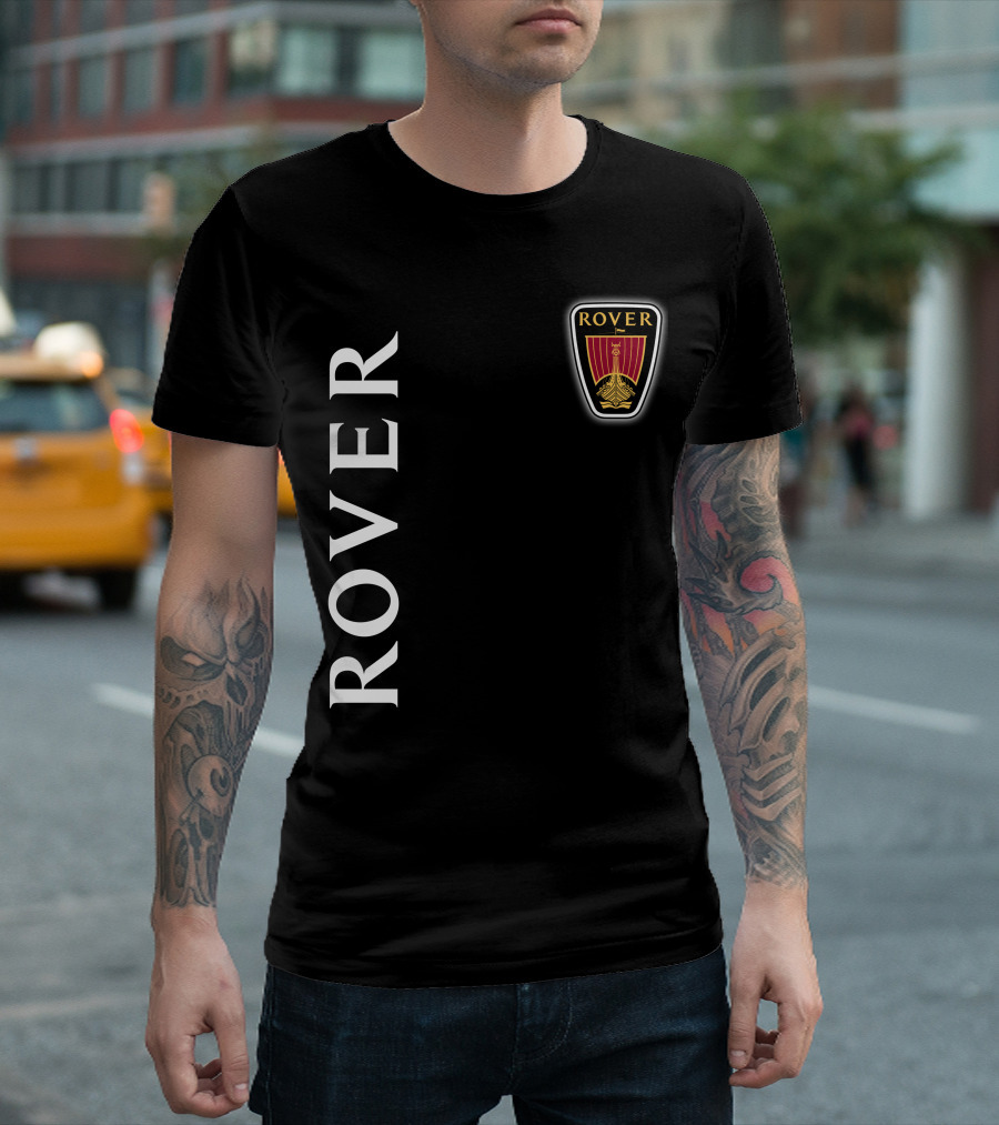 ROVER Emblem Vertical Text Classic T-Shirt