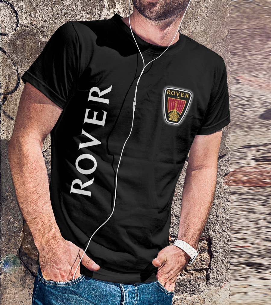 ROVER Emblem Vertical Text Classic T-Shirt