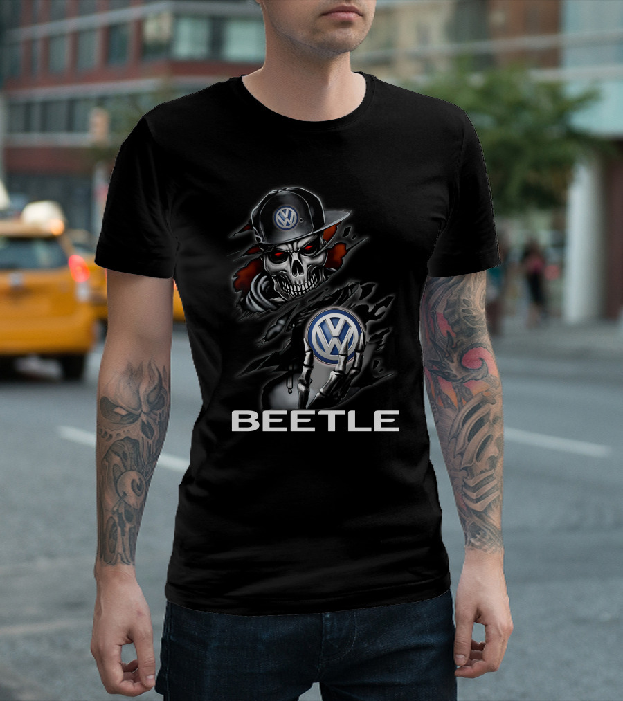 Volkswagen Beetle 08 Skull T-Shirt