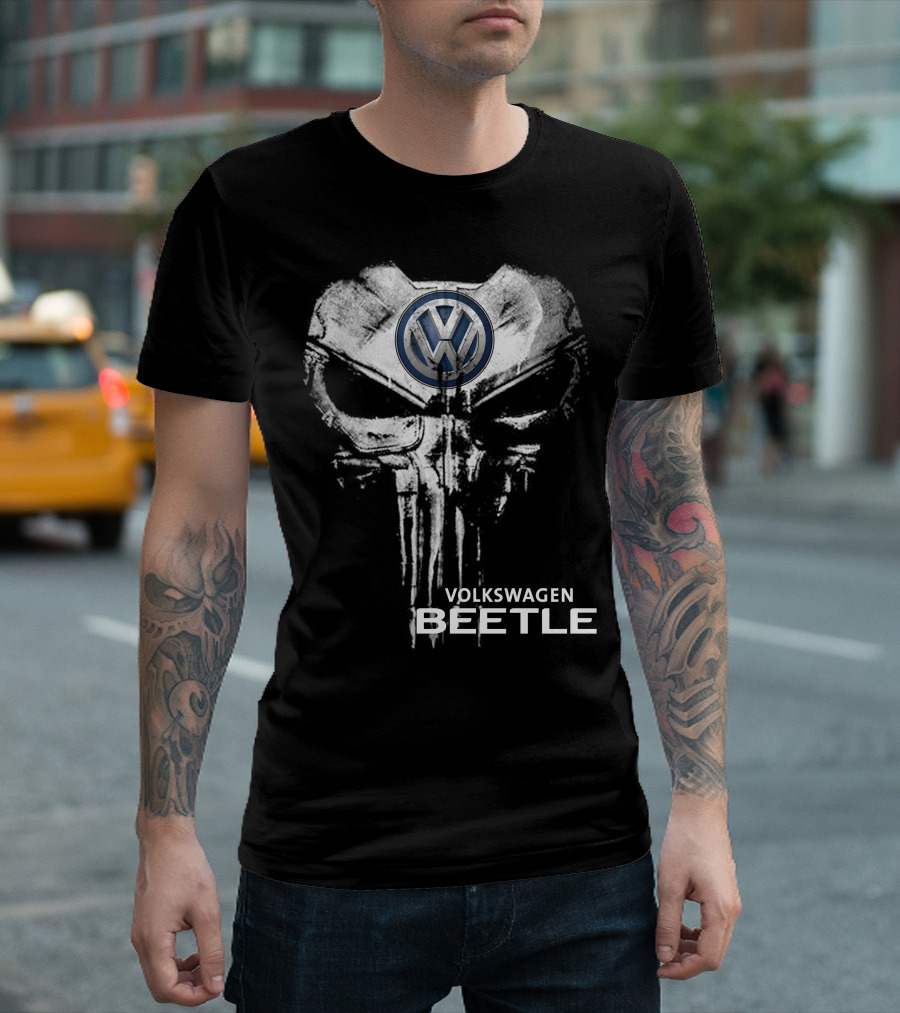 VOLKSWAGEN BEETLE VW PUNISHER SKULL T-Shirt