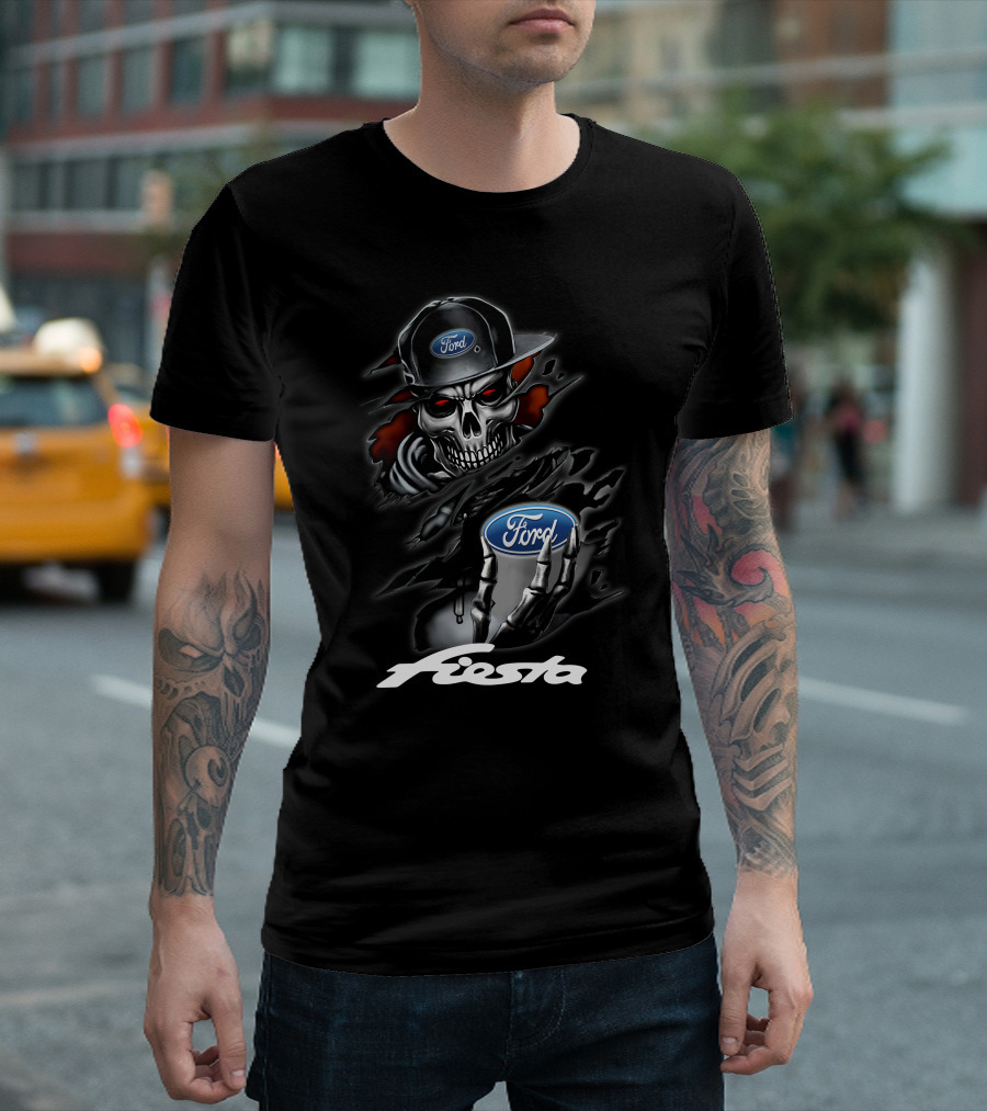 Fiesta Ford Skull Cap And Claw T-Shirt