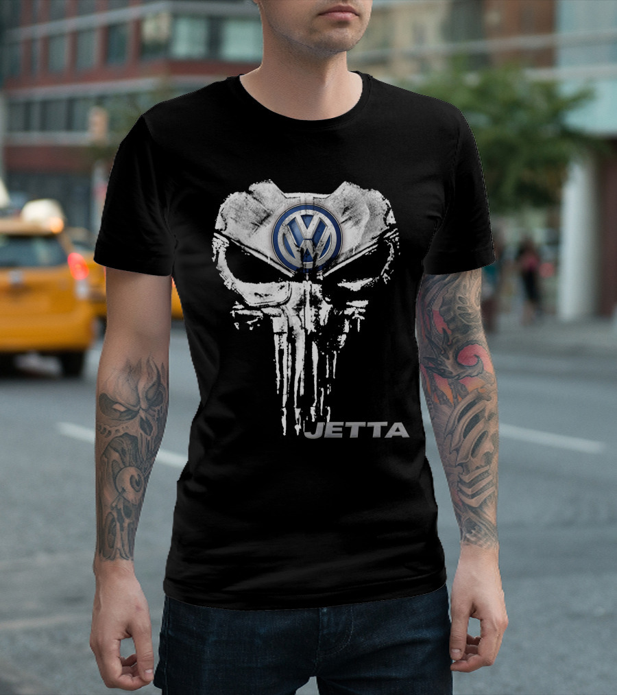 Volkswagen Logo With Skull Design Jetta07 T-Shirt