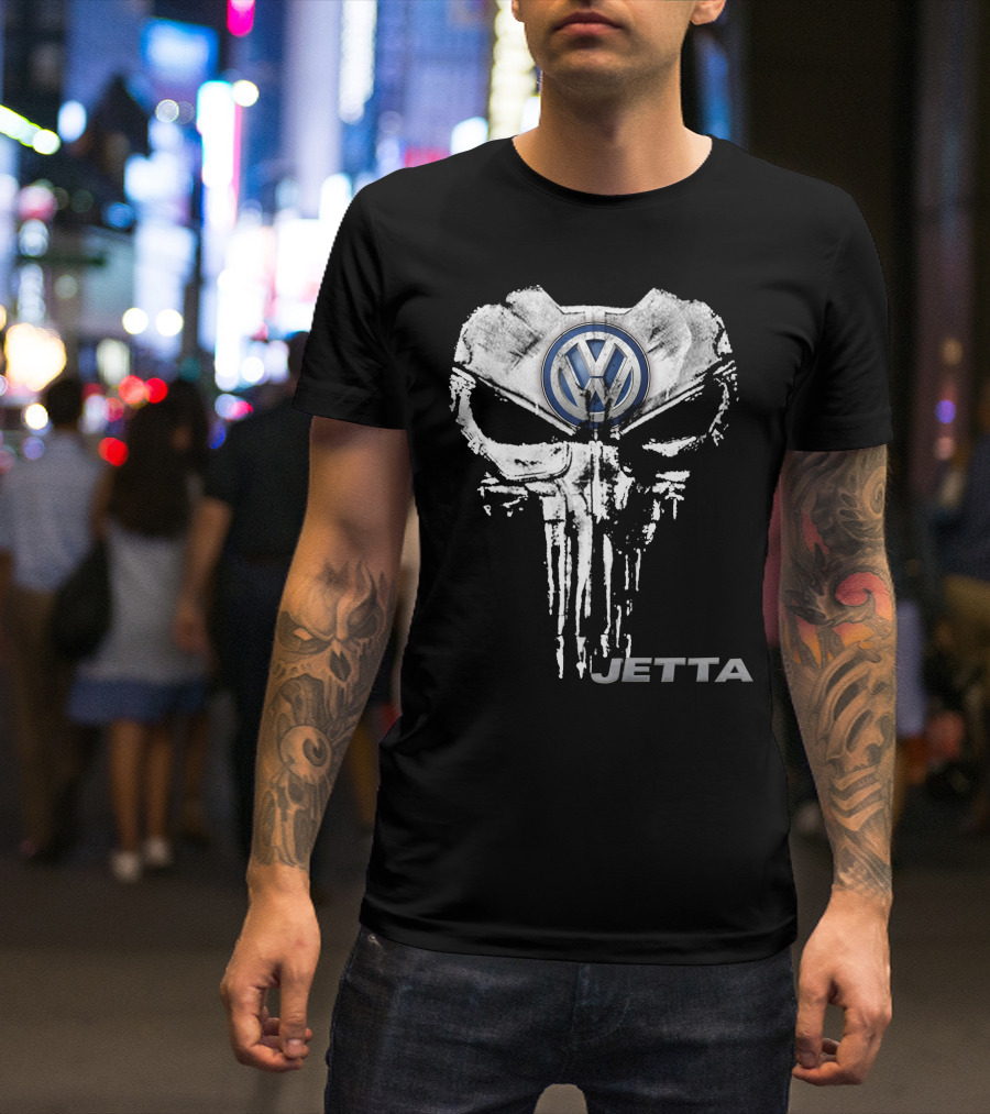Volkswagen Logo With Skull Design Jetta07 T-Shirt