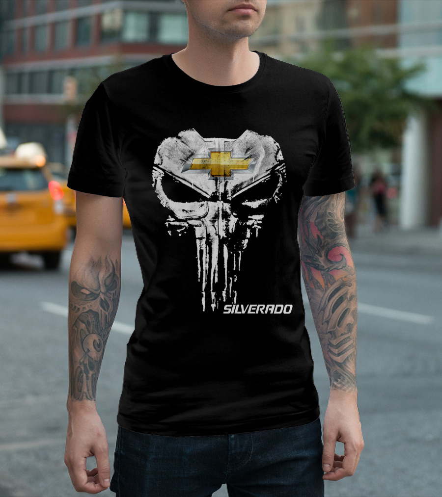 Silverado Chevrolet Punisher Skull Logo T-Shirt