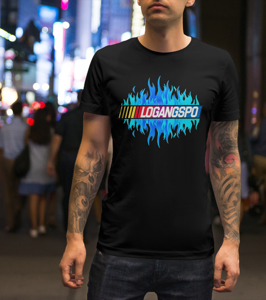 Logangspo Racing Flames T-Shirt