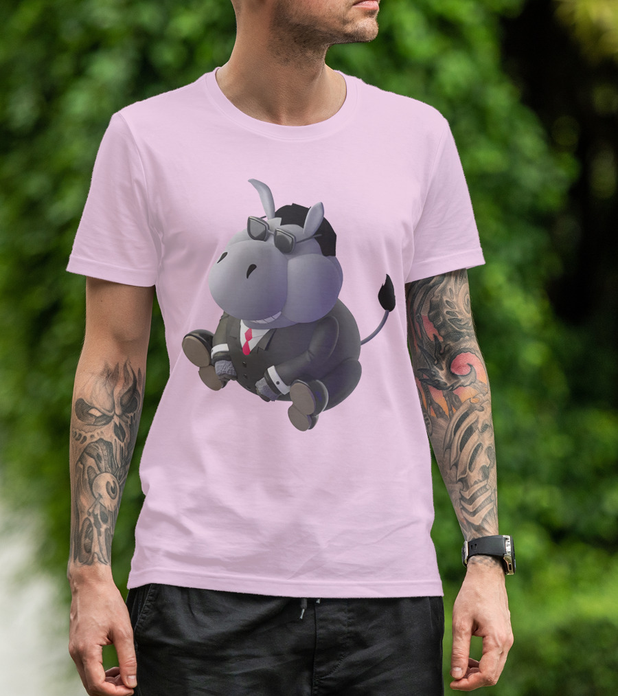 Dunkey Merch Stylish Cartoon Donkey In Suit And Sunglasses T-Shirt
