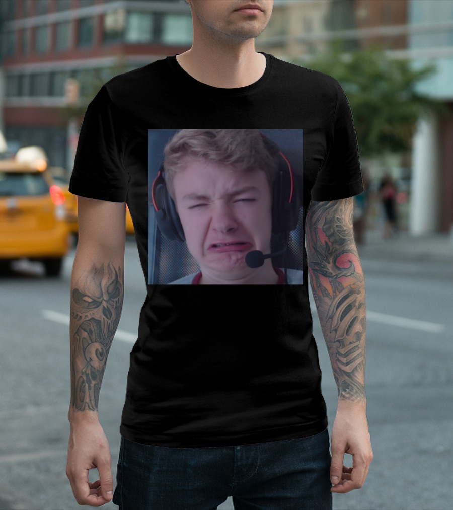 TommyInnit Meme Face Headset Expression Merch T-Shirt