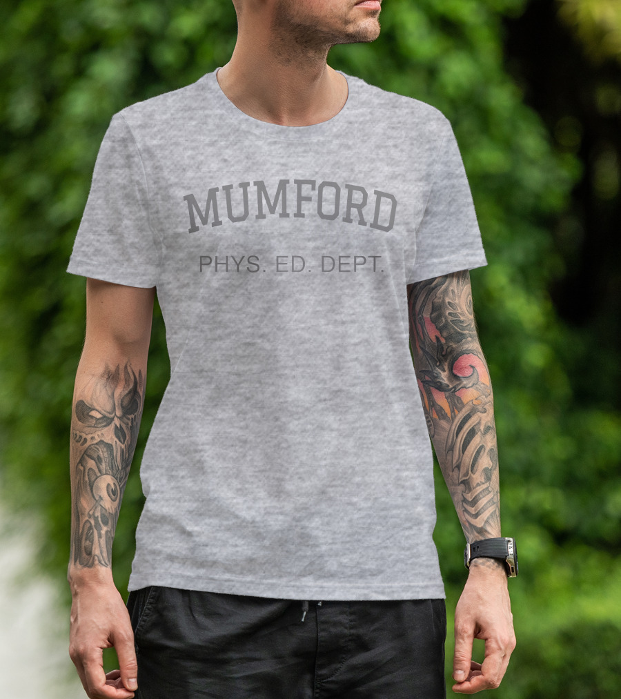Mumford Phys Ed Dept Classic Athletic Text T-Shirt