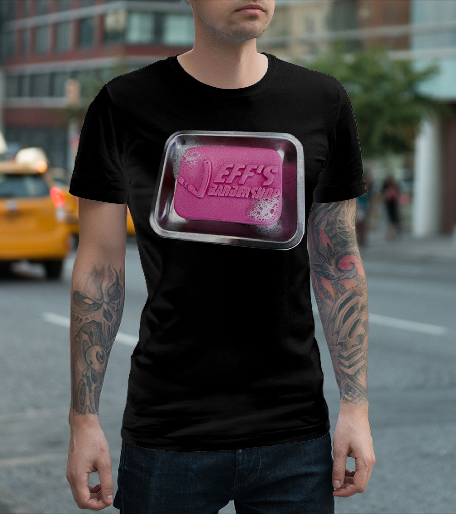 Jeff's Barbershop Soap in Tray T-Shirt