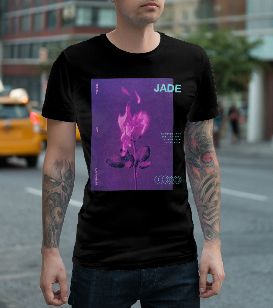 JADE SEATTLE 1997 LOS ANGELES QUARTER JADE EST 10.6.2017 51°56'01.47N 4°28'24.2E T-Shirt