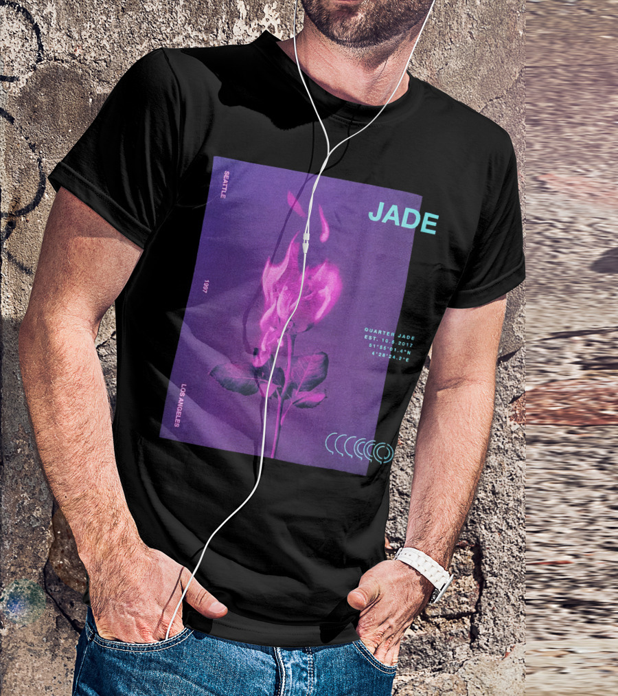 JADE SEATTLE 1997 LOS ANGELES QUARTER JADE EST 10.6.2017 51°56'01.47N 4°28'24.2E T-Shirt