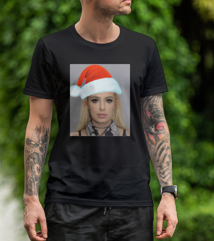 Tana Mongeau Mugshot Santa Hat Christmas T-Shirt
