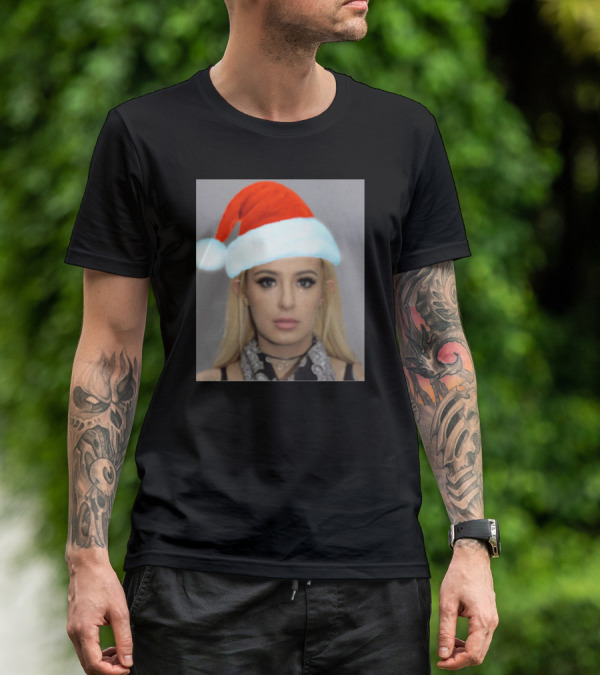 Tana Mongeau Mugshot Santa Hat Christmas T-Shirt