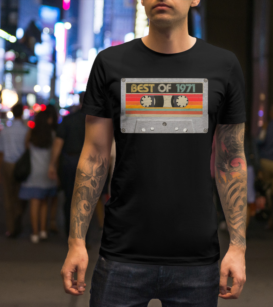 Best Of 1971 Retro Cassette Tape Birthday T-Shirt