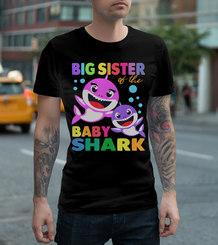 Big Sister of the Baby Shark Birthday Celebration for Big Sister Shark T-Shirt