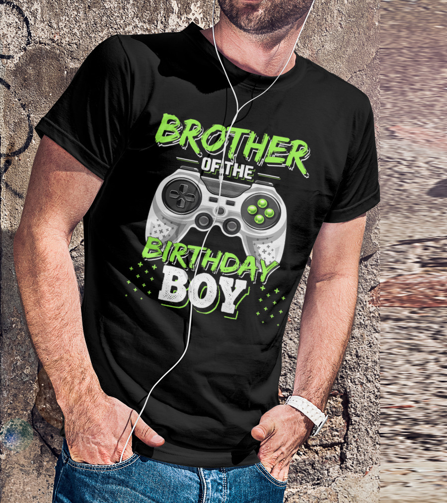 Brother Of The Birthday Boy Controller Gaming T-Shirt