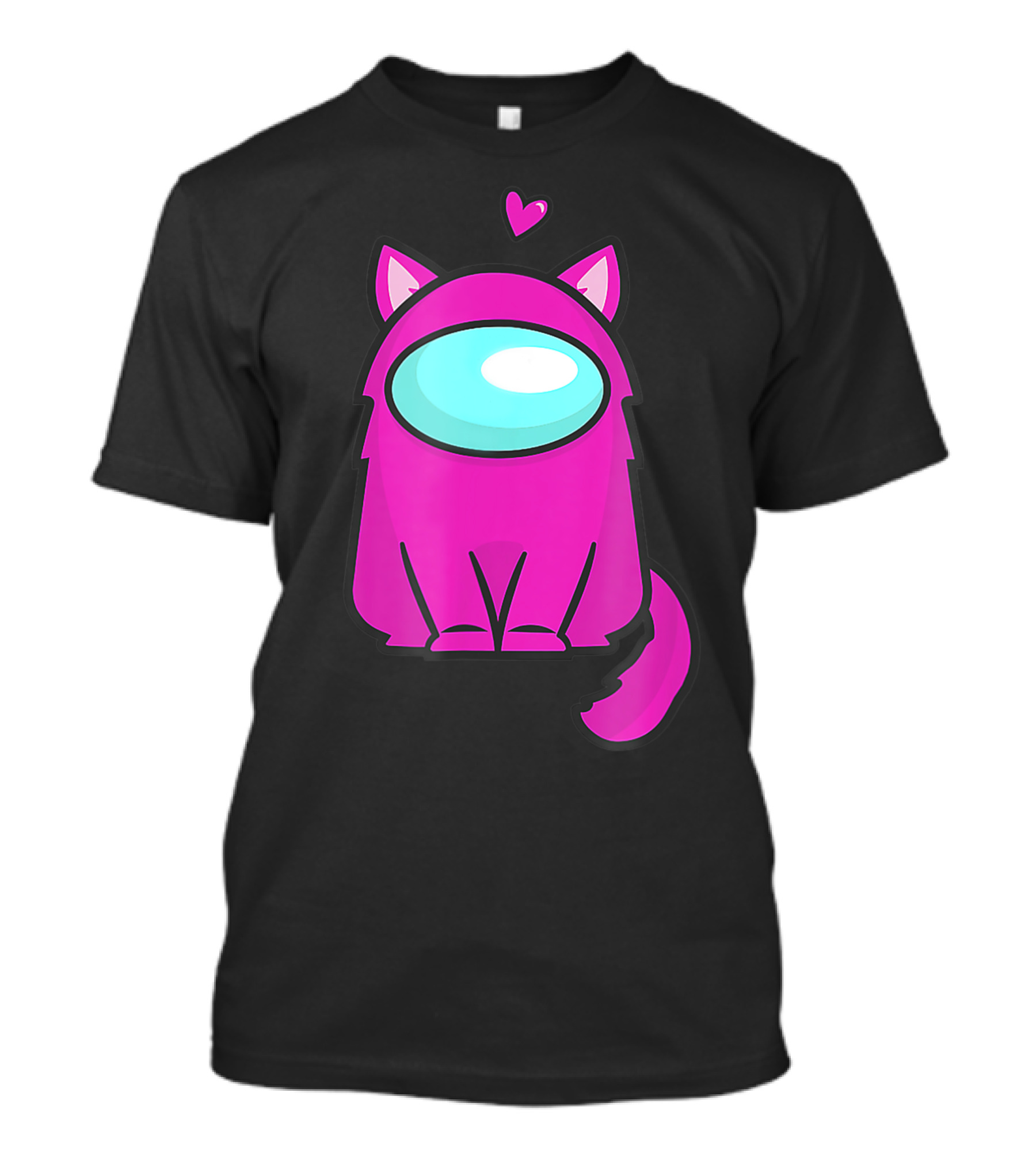 Cute Cat Astronaut Among Us Nerdy Girl Gamer T-Shirt