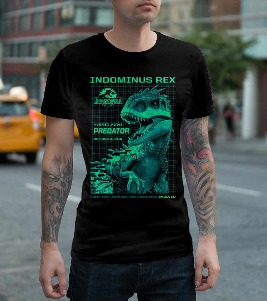 Jurassic World Indominus Rex Hybrid Evo Predator Rex.345-Alpha Evolved T-Shirt