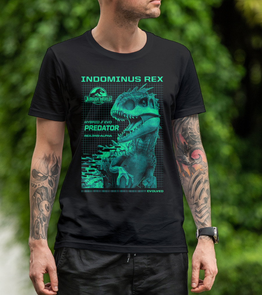 Jurassic World Indominus Rex Hybrid Evo Predator Rex.345-Alpha Evolved T-Shirt
