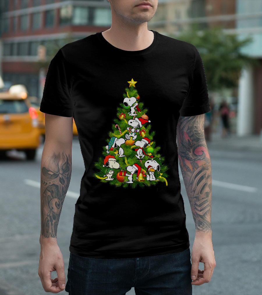 Christmas Snoopy Tree Holiday T-Shirt