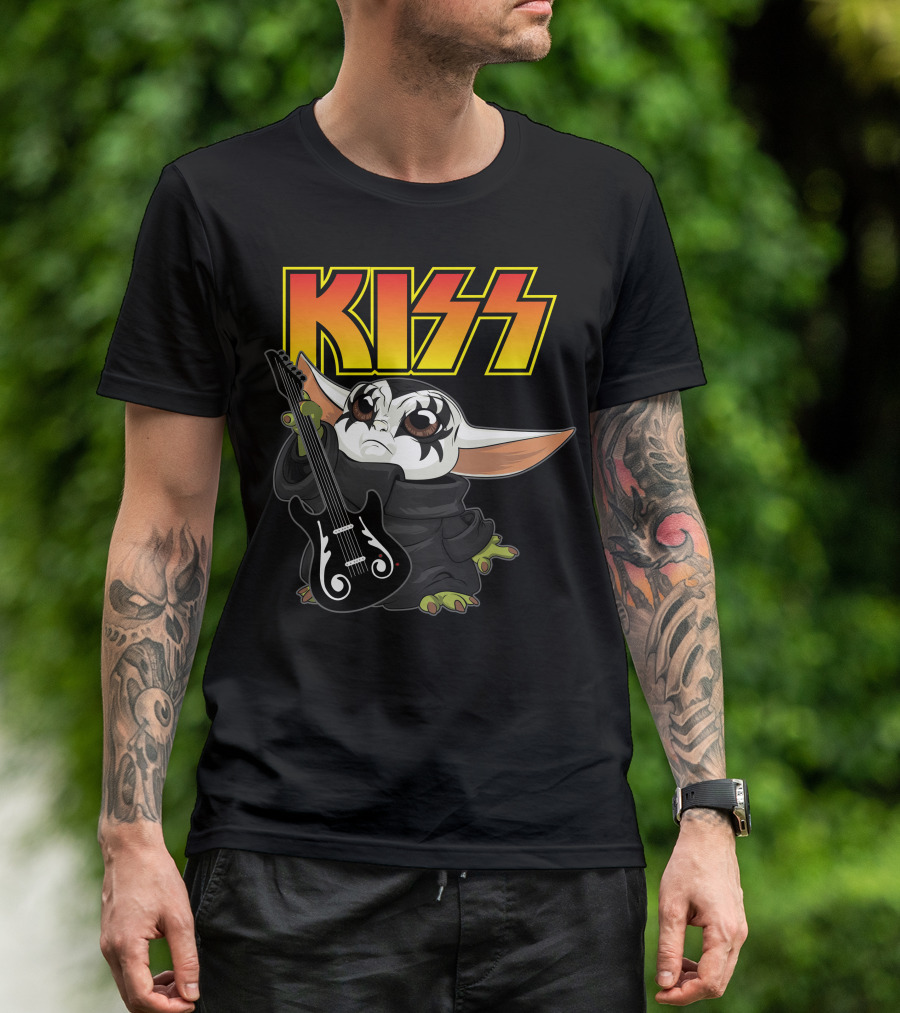 Kiss Grogu Playing Guitar Only Today T-Shirt