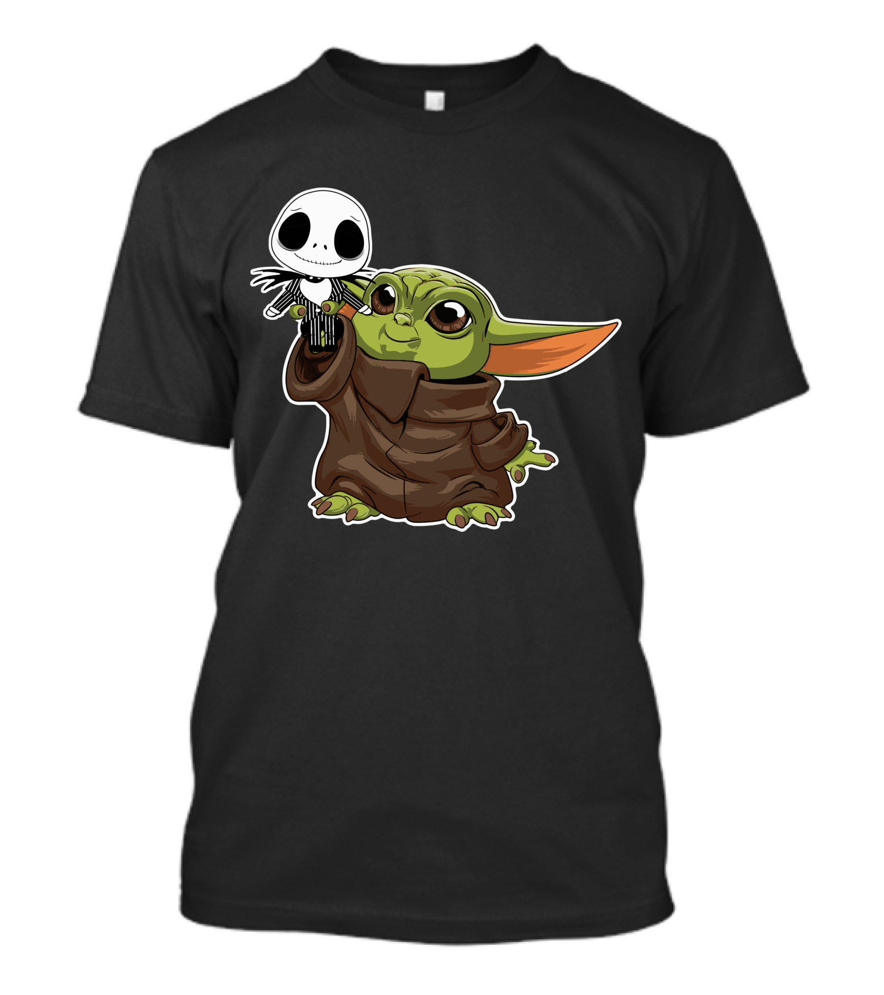 Grogu Holding Jack Skellington Only Today T-Shirt