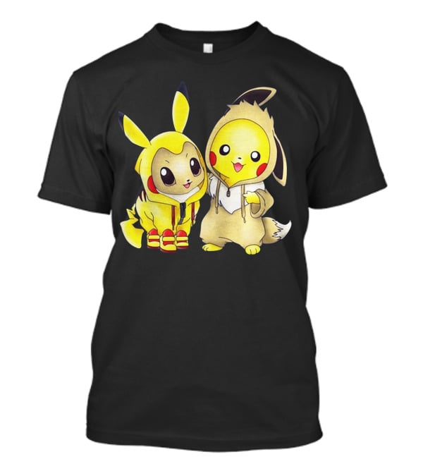 Pikachu And Eevee Cosplay Hoodie Only Today T-Shirt