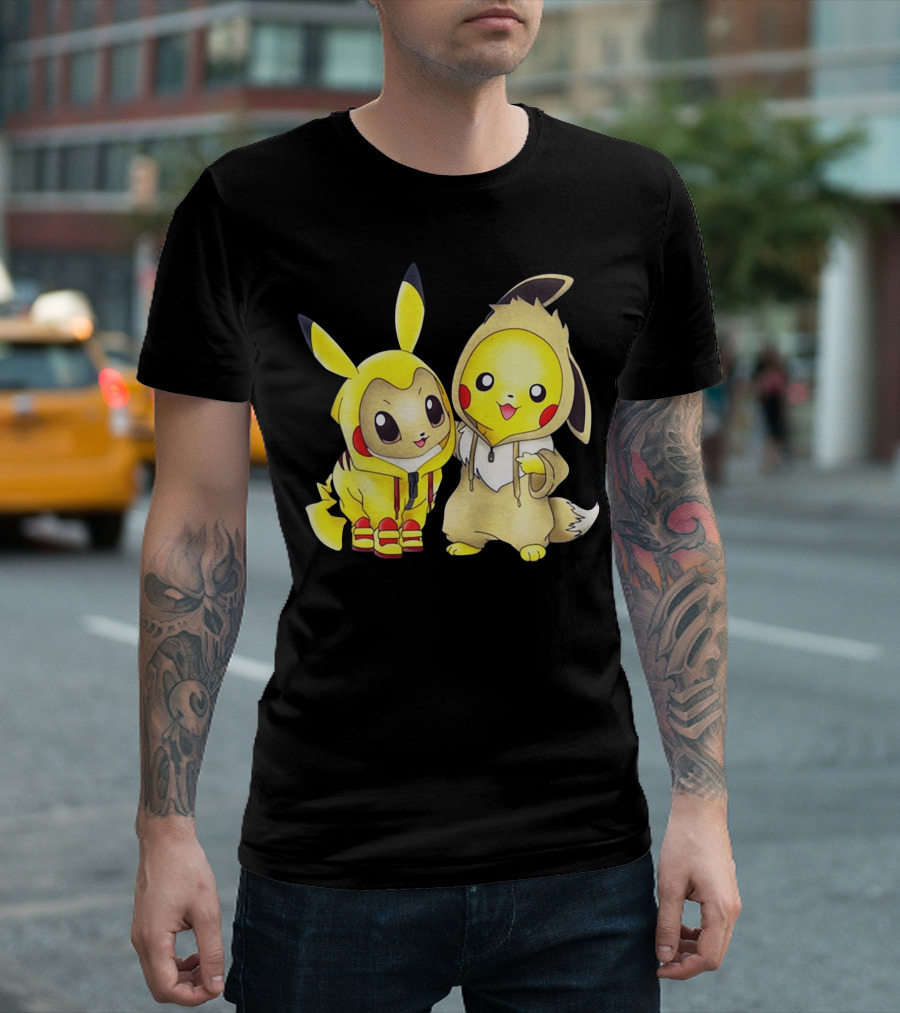Pikachu And Eevee Cosplay Hoodie Only Today T-Shirt