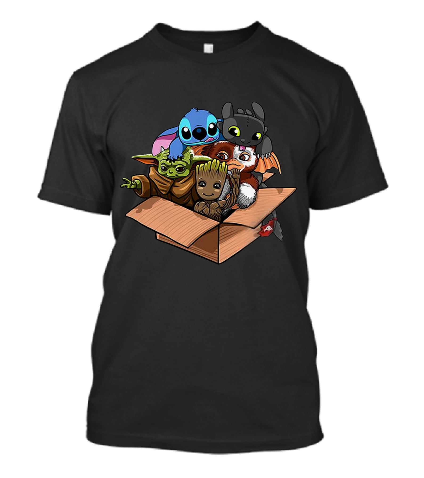 Only Today Cute Characters In Box T-Shirt