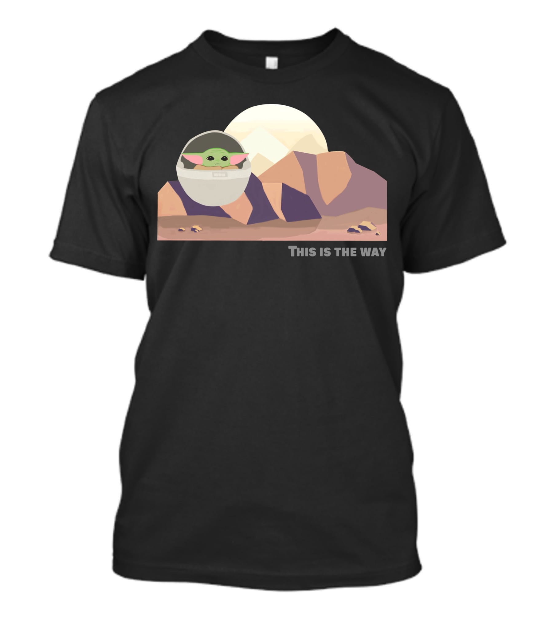 This Is The Way Only Today Baby Alien Desert Scene T-Shirt