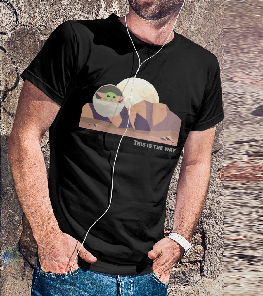 This Is The Way Only Today Baby Alien Desert Scene T-Shirt