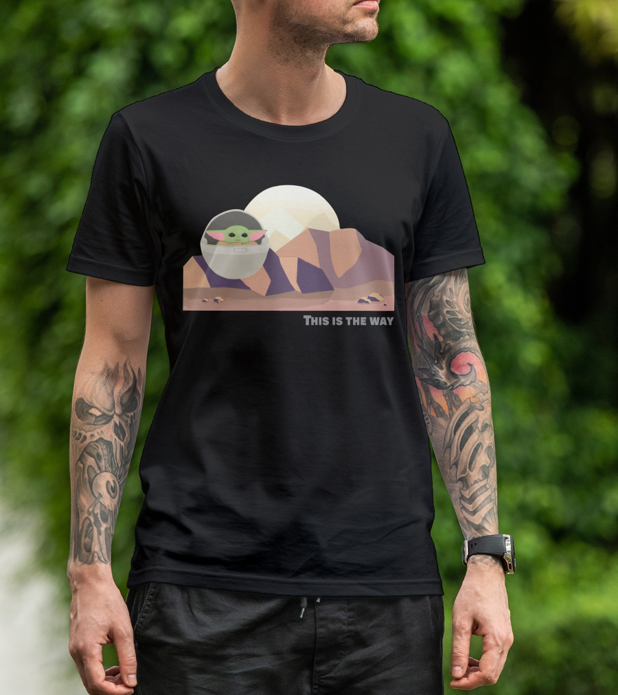 This Is The Way Only Today Baby Alien Desert Scene T-Shirt