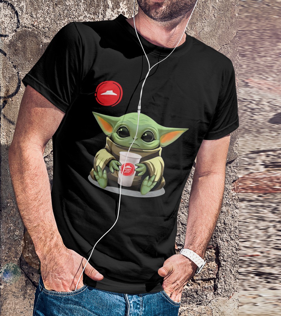 Pizza Hut Cute Green Character Holding Cup Only Today T-Shirt