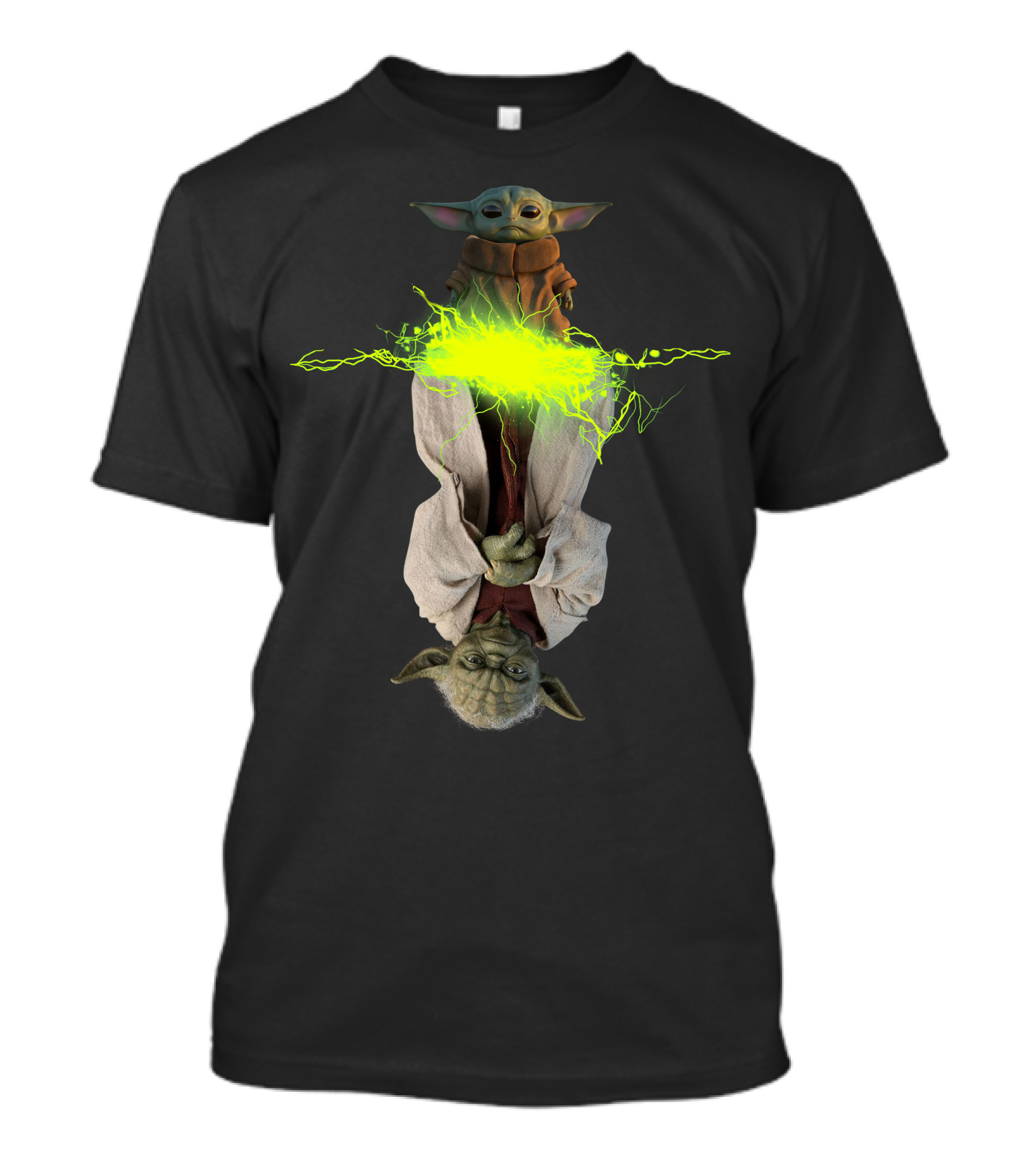 Only Today Yoda And Baby Yoda Force Energy T-Shirt