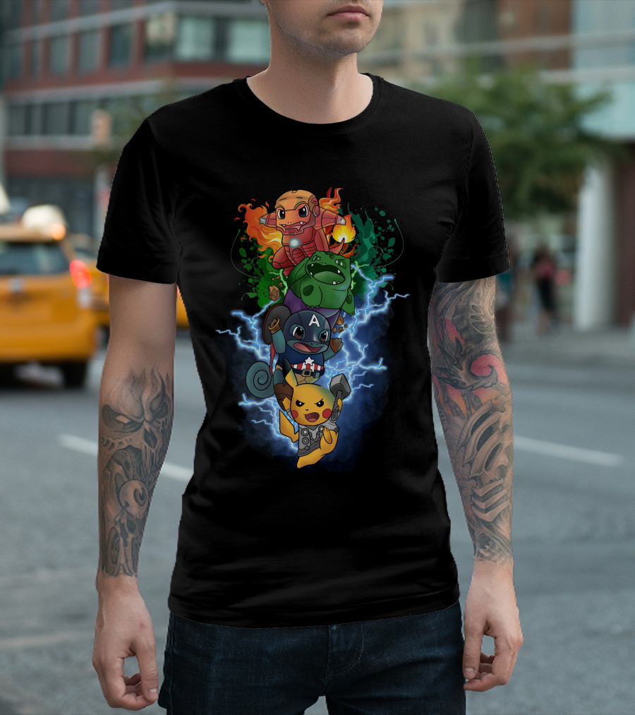 Avengers Pokemon Mashup Only Today T-Shirt