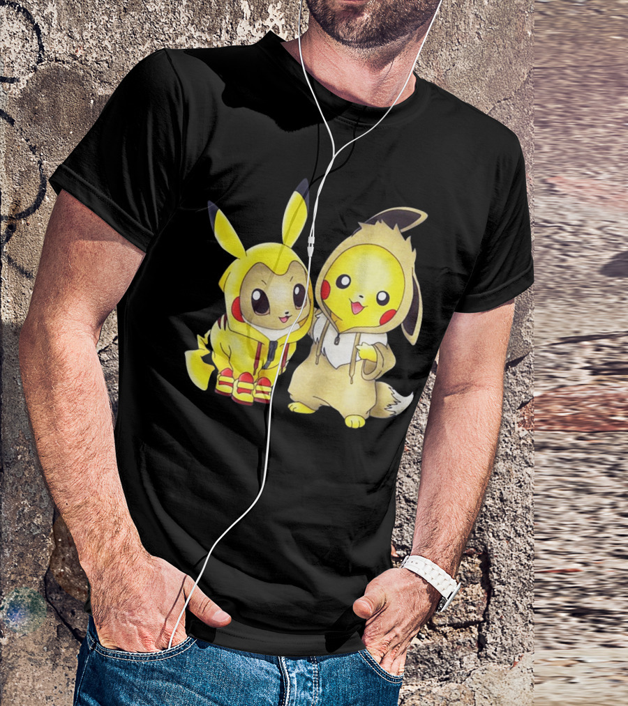 Pikachu And Eevee Hoodie Duo T-Shirt