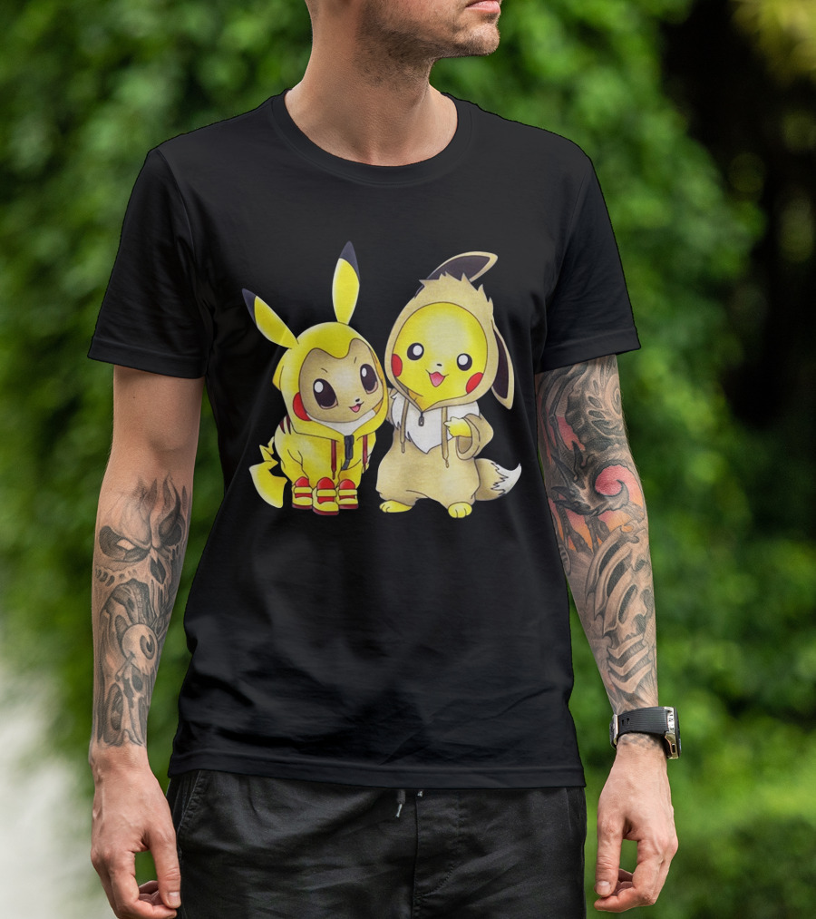 Pikachu And Eevee Hoodie Duo T-Shirt