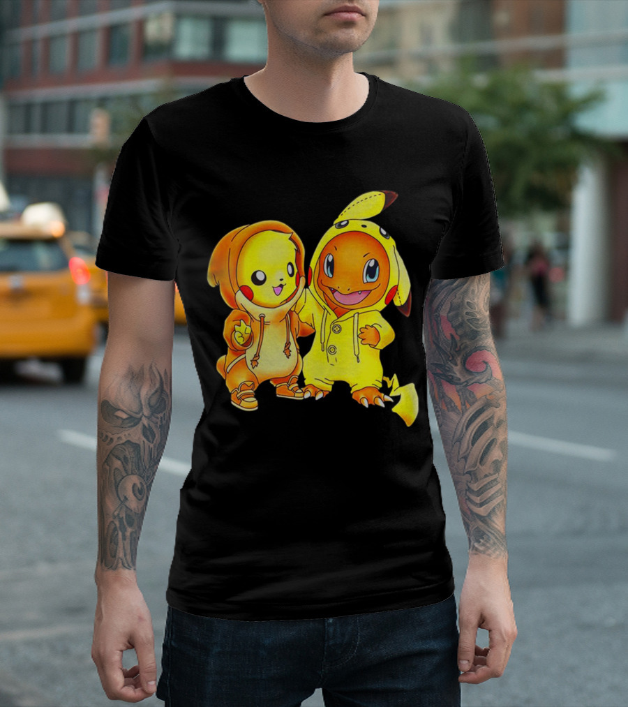 Pikachu Charmander Crossover Hoodie Pals T-Shirt