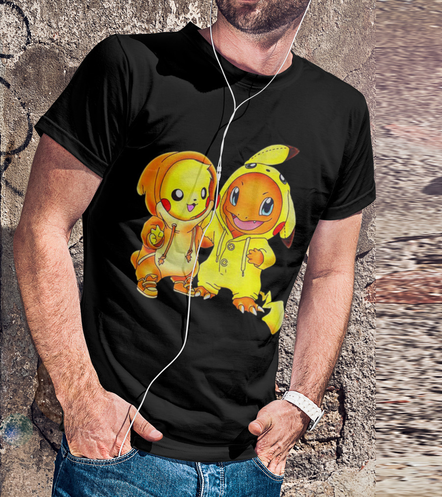 Pikachu Charmander Crossover Hoodie Pals T-Shirt